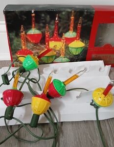 Vintage Bubble Lights WONDERLAND String Lights - Red, Green, Yellow